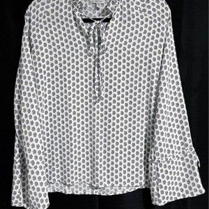 White Blouse with Tie-neck